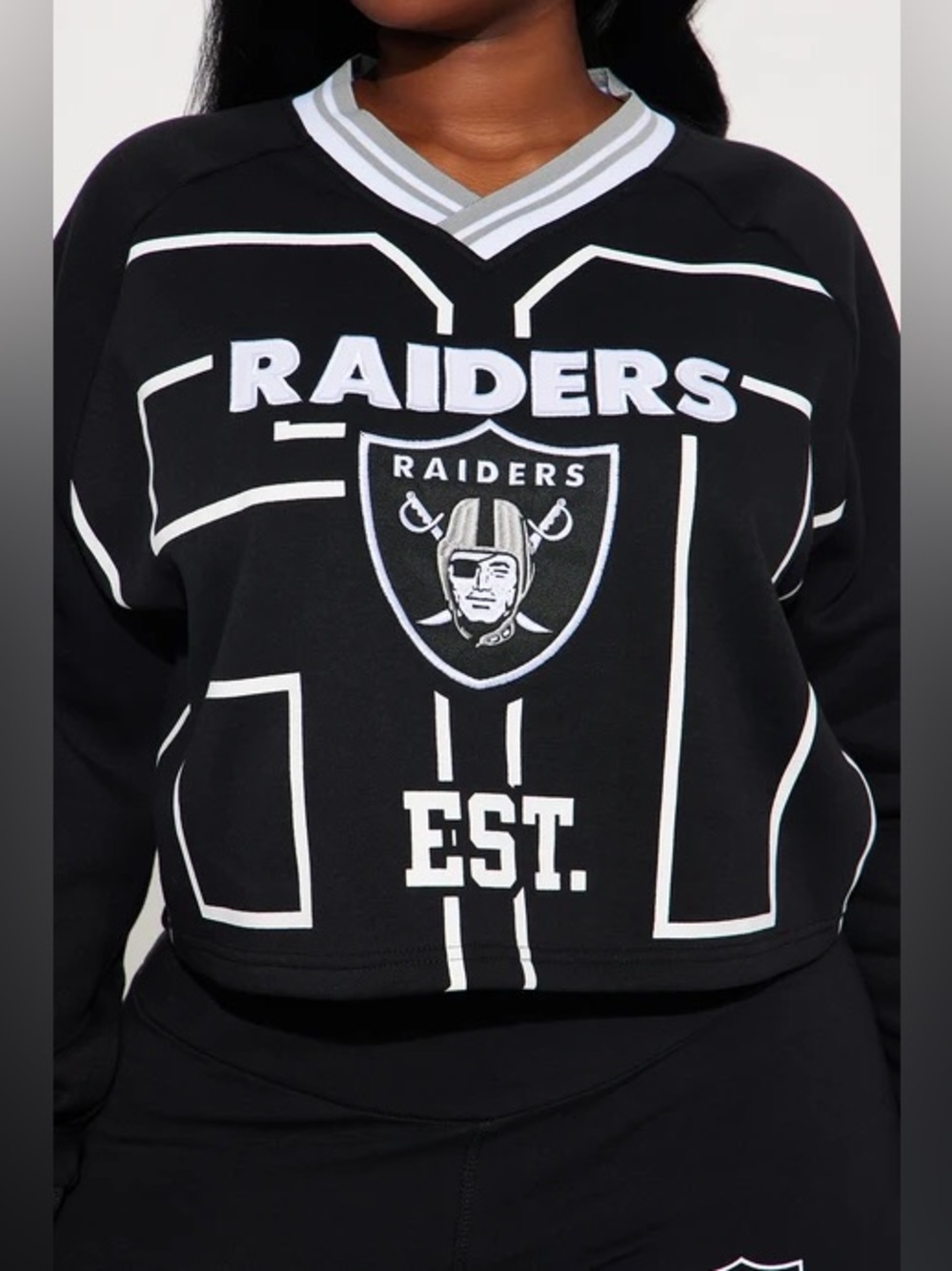 New nwt Raiders Black Graphic Pullover Sweater - women size 1x